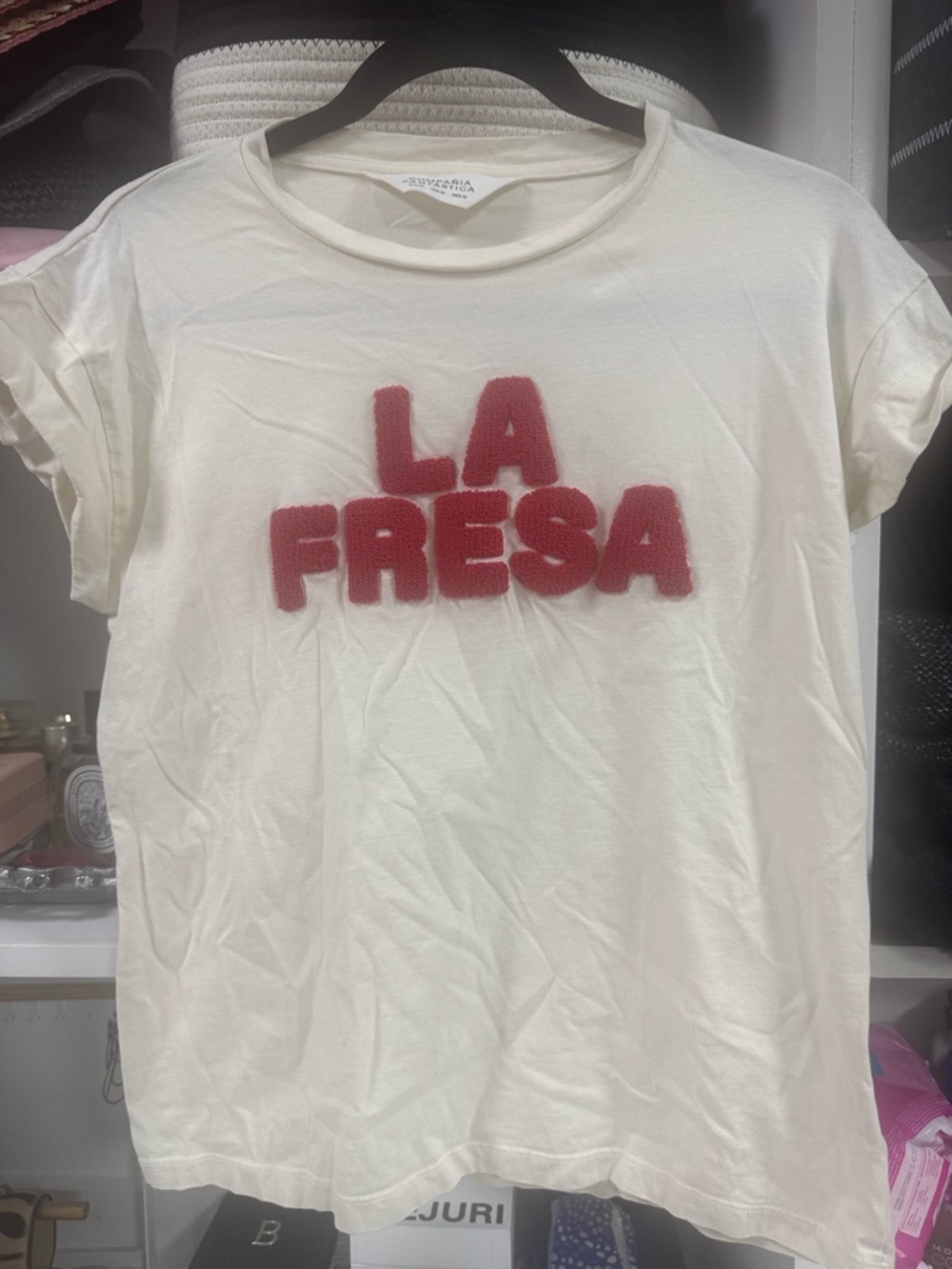 La Fresa White Graphic Tee with Red Lettering - Picture 3 of 3